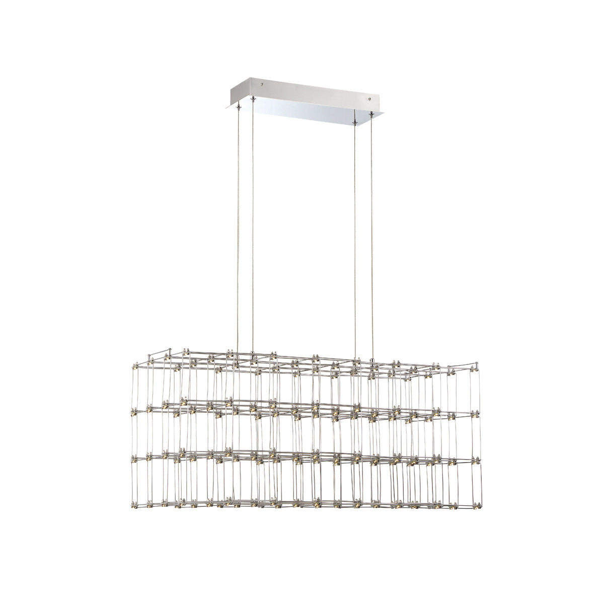 Eurofase Lighting Linwood 31" Dimmable Integrated LED Metal Chrome Chandelier