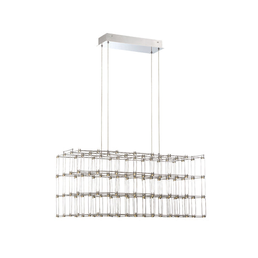 Eurofase Lighting Linwood 31" Dimmable Integrated LED Metal Chrome Chandelier