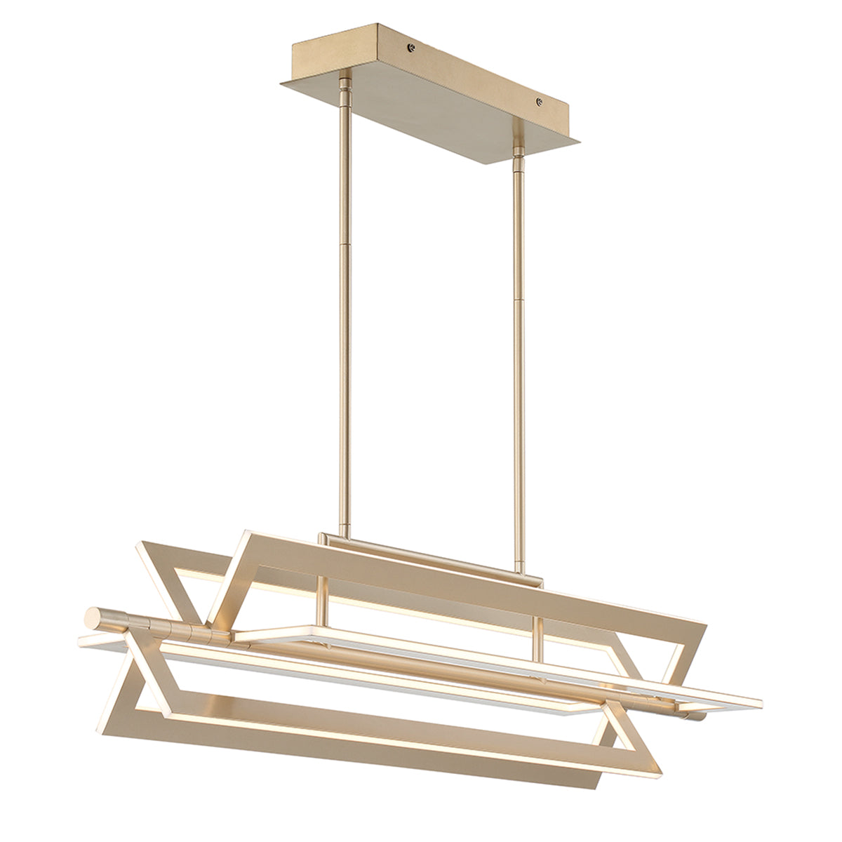 Eurofase Lighting Livra 43" Dimmable Integrated LED Gold Linear Chandelier