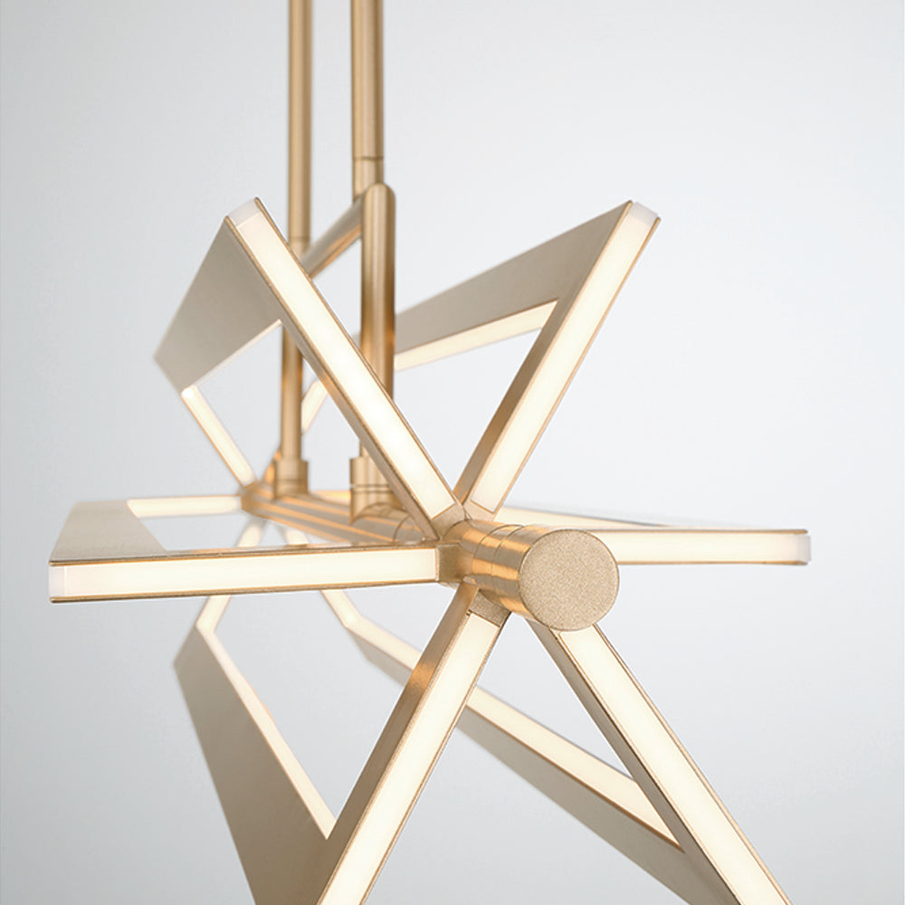 Eurofase Lighting Livra 43" Dimmable Integrated LED Gold Linear Chandelier