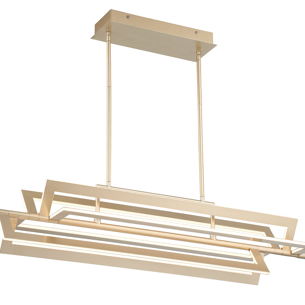 Eurofase Lighting Livra 43" Dimmable Integrated LED Gold Linear Chandelier