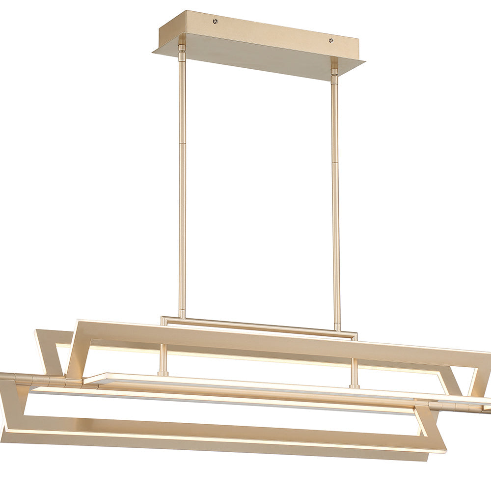 Eurofase Lighting Livra 43" Dimmable Integrated LED Gold Linear Chandelier
