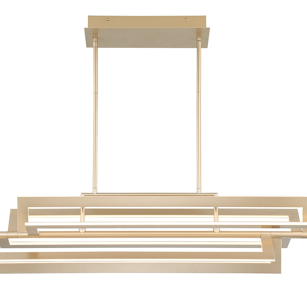 Eurofase Lighting Livra 43" Dimmable Integrated LED Gold Linear Chandelier