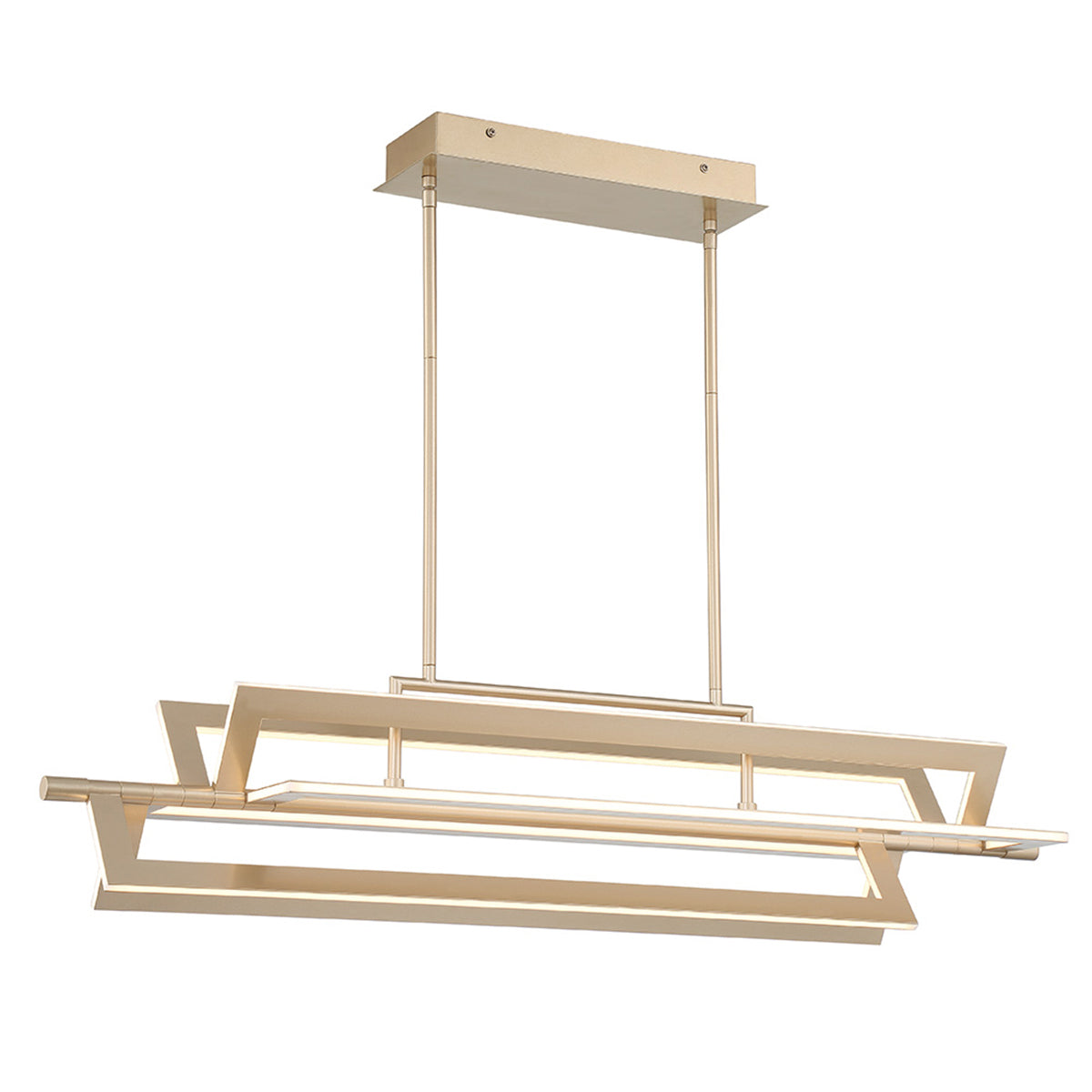 Eurofase Lighting Livra 43" Dimmable Integrated LED Gold Linear Chandelier