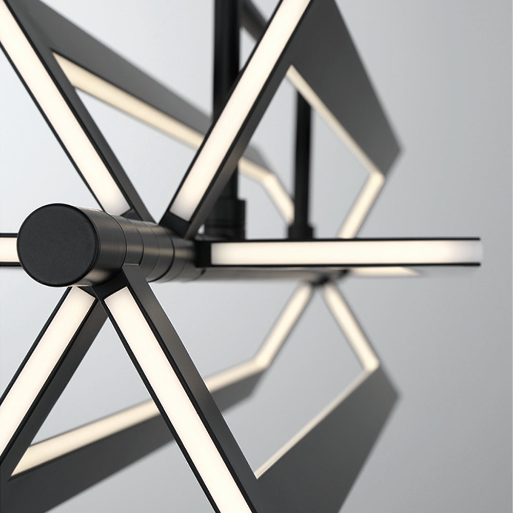 Eurofase Lighting Livra 43" Dimmable Integrated LED Matte Black Linear Chandelier