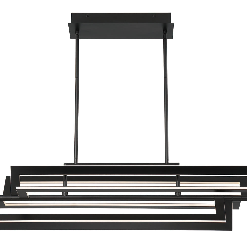 Eurofase Lighting Livra 43" Dimmable Integrated LED Matte Black Linear Chandelier