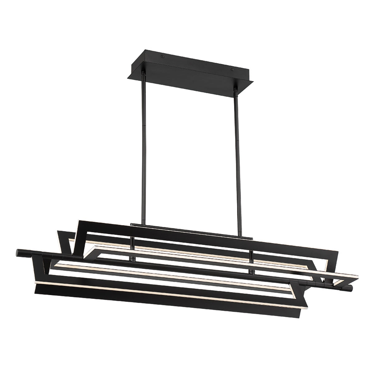 Eurofase Lighting Livra 43" Dimmable Integrated LED Matte Black Linear Chandelier