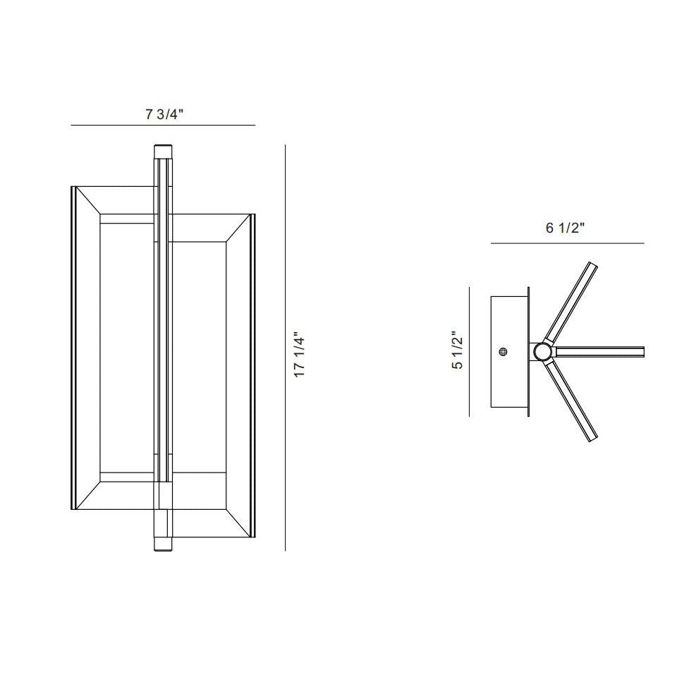 Eurofase Lighting Livra 8" Dimmable Integrated LED Gold Wall Sconce