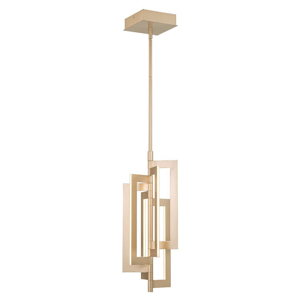 Eurofase Lighting Livra 9" Dimmable Integrated LED Gold Pendant Light
