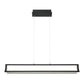 Eurofase Lighting Logan 38" Black Dimmable Integrated LED Metal Linear Chandelier