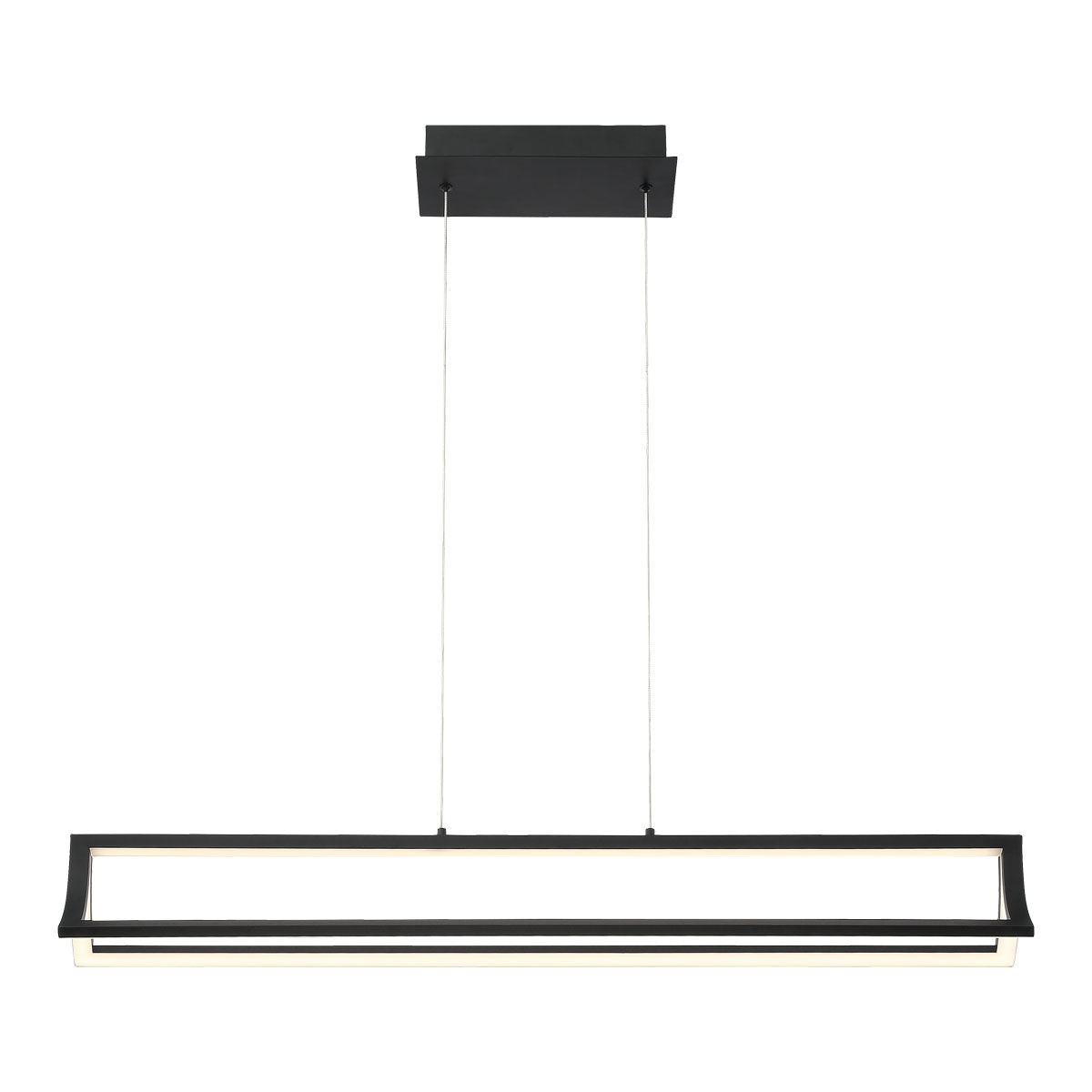 Eurofase Lighting Logan 38" Black Dimmable Integrated LED Metal Linear Chandelier