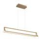 Eurofase Lighting Logan 38" Gold Dimmable Integrated LED Metal Linear Chandelier