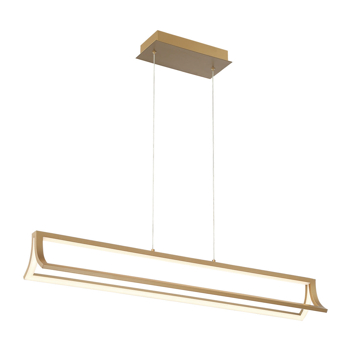 Eurofase Lighting Logan 38" Gold Dimmable Integrated LED Metal Linear Chandelier