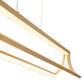 Eurofase Lighting Logan 38" Gold Dimmable Integrated LED Metal Linear Chandelier