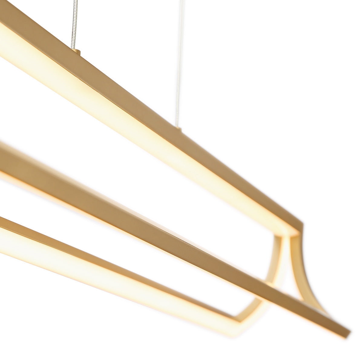 Eurofase Lighting Logan 38" Gold Dimmable Integrated LED Metal Linear Chandelier
