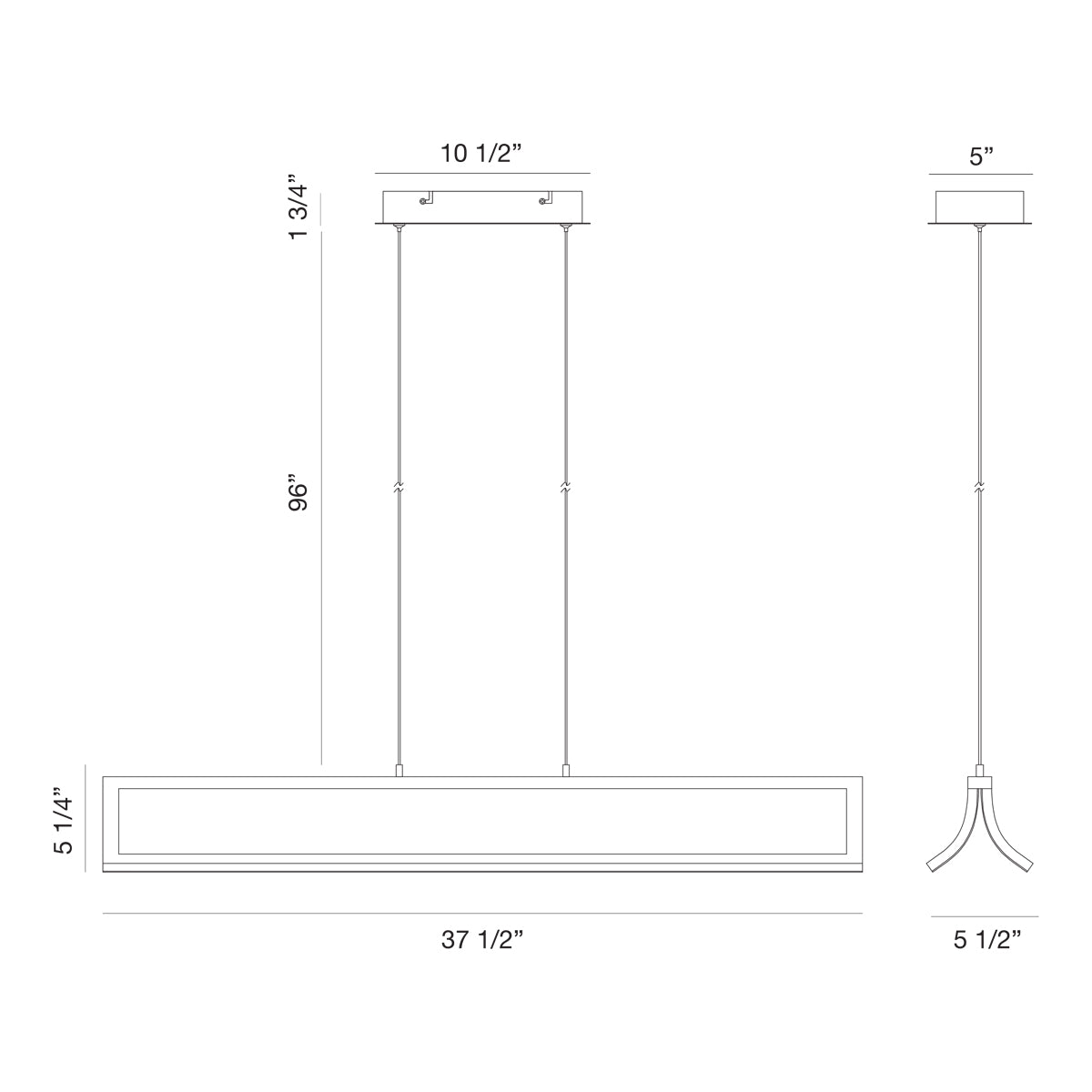 Eurofase Lighting Logan 38" Gold Dimmable Integrated LED Metal Linear Chandelier
