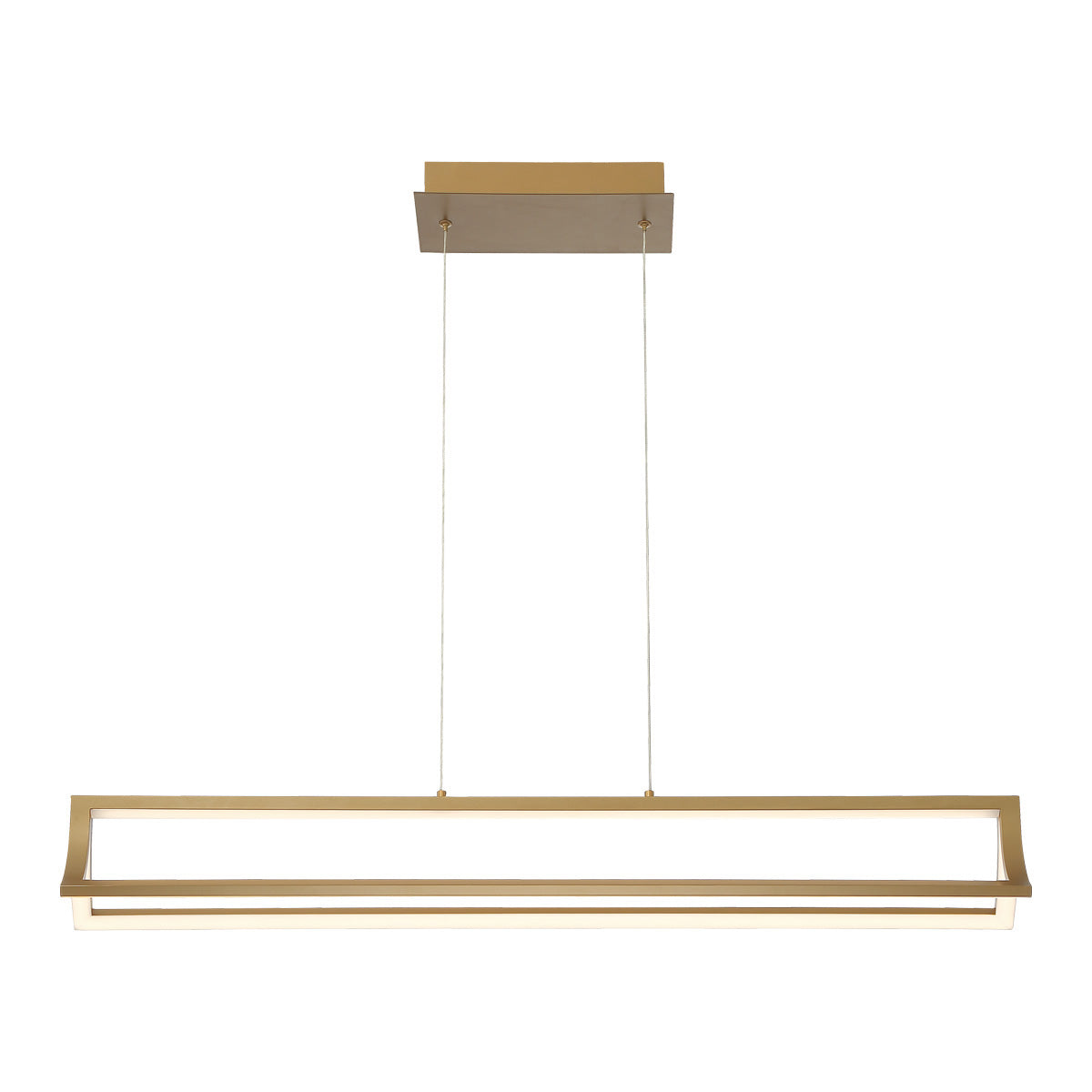 Eurofase Lighting Logan 38" Gold Dimmable Integrated LED Metal Linear Chandelier
