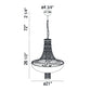 Eurofase Lighting Lopez 21" 8-Light Round Dimmable Halogen Matte White Metal Pendant Light With Clear Crystal Bead Accents