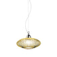 Eurofase Lighting Lorella 12" Dimmable Chrome Pendant Light With Amber Hand-Blown Glass Shade