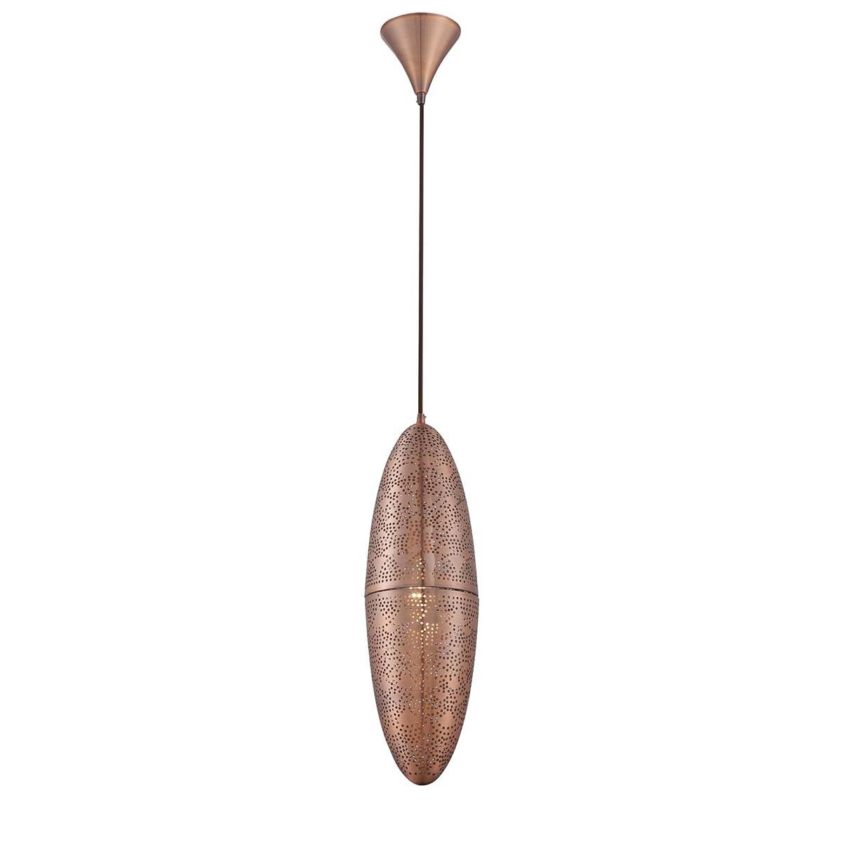 Eurofase Lighting Lozzo 6" Dimmable Incandescent Copper Pendant Light With Copper Metal Shade