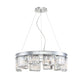 Eurofase Lighting Lumino 26" 10-Light Chrome Dimmable Halogen Metal Round Chandelier With Clear Crystal Accents