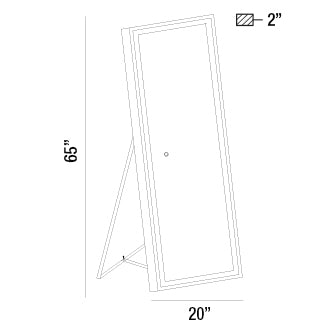 Eurofase Lighting Maddox 65" Dimmable Integrated LED Chrome Frame Mirror