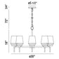 Eurofase Lighting Manchester 30" 8-light Incandescent Satin Nickel Round Chandelier With Clear And Opal White Shades