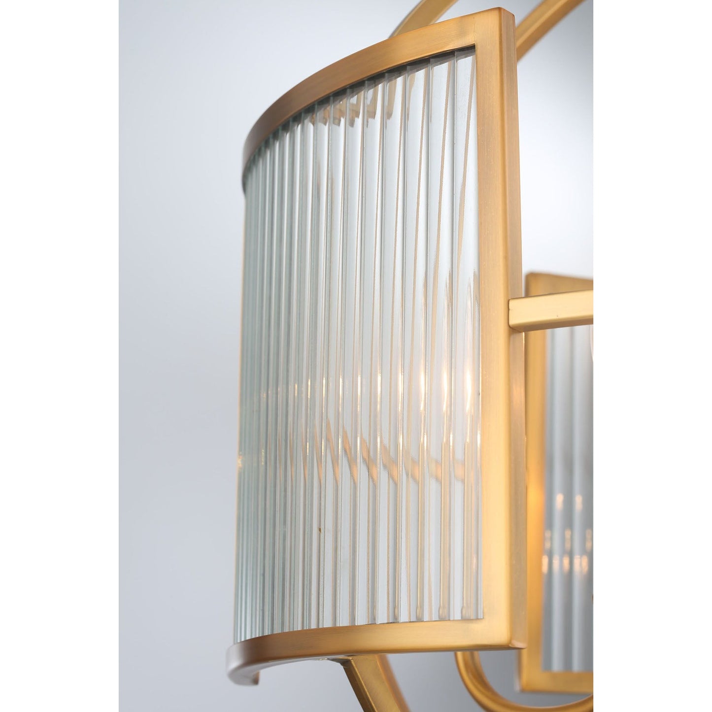 Eurofase Lighting Manilow 19" 6-light Incandescent Brass Round Chandelier With Clear Ripple Glass Shades