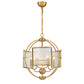 Eurofase Lighting Manilow 19" 6-light Incandescent Brass Round Chandelier With Clear Ripple Glass Shades