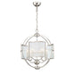 Eurofase Lighting Manilow 19" 6-light Incandescent Polished Nickel Round Chandelier With Clear Ripple Glass Shades