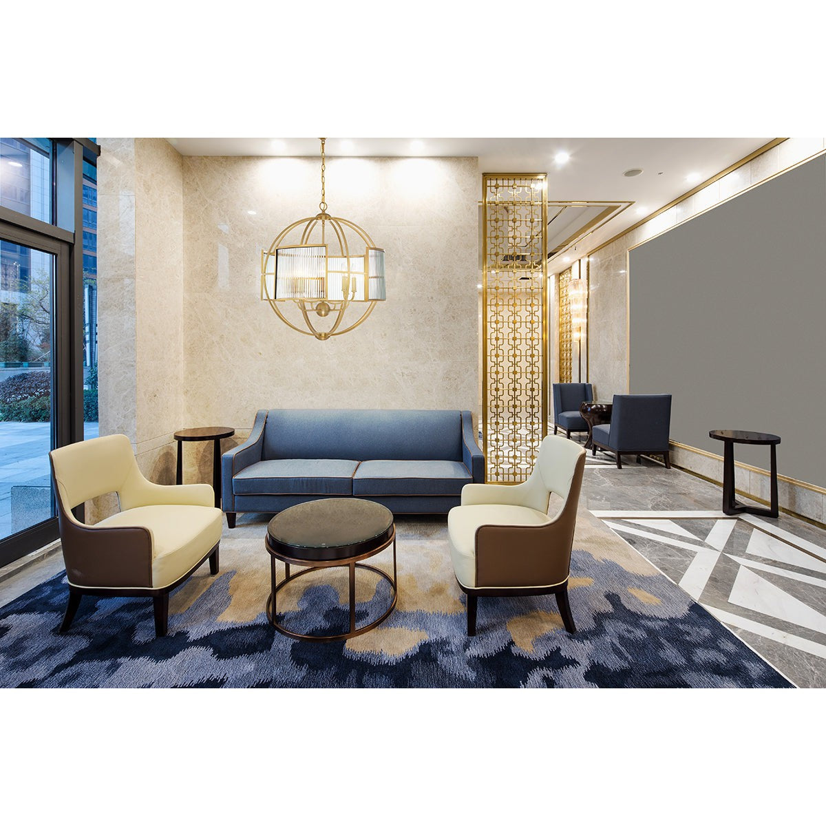 Eurofase Lighting Manilow 26" 8-light Incandescent Brass Round Chandelier With Clear Ripple Glass Shades