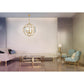 Eurofase Lighting Manilow 26" 8-light Incandescent Brass Round Chandelier With Clear Ripple Glass Shades