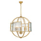 Eurofase Lighting Manilow 26" 8-light Incandescent Brass Round Chandelier With Clear Ripple Glass Shades