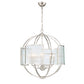 Eurofase Lighting Manilow 26" 8-light Incandescent Polished Nickel Round Chandelier With Clear Ripple Glass Shades