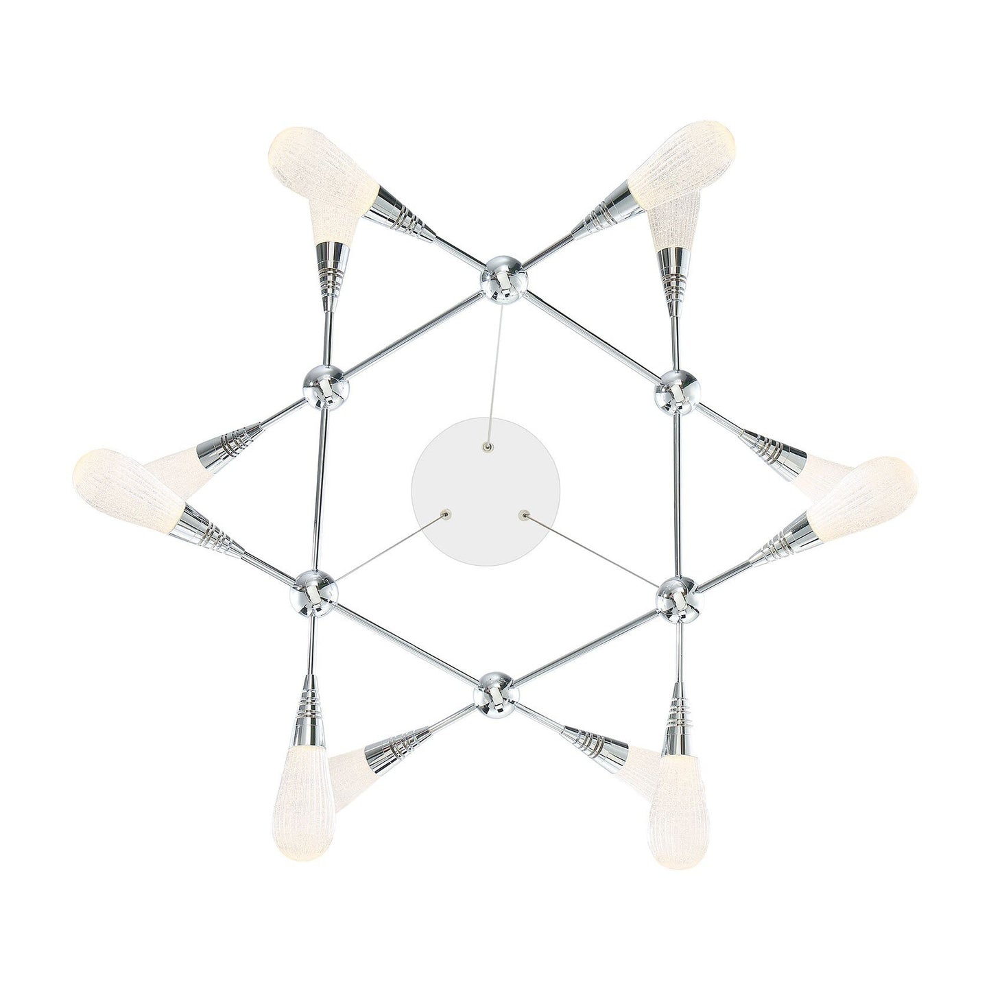 Eurofase Lighting Manning 32" Dimmable Integrated LED Metal Chrome Sputnik Chandelier
