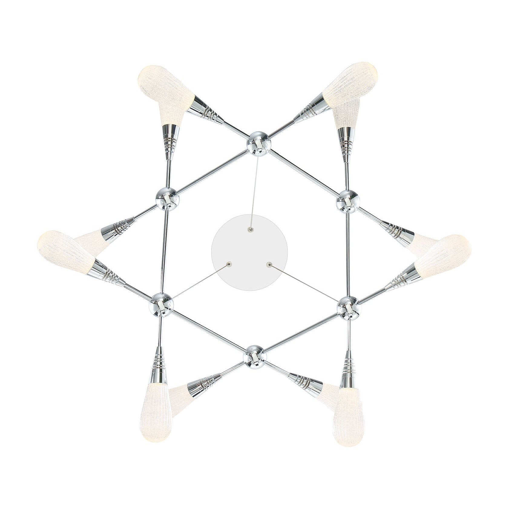 Eurofase Lighting Manning 32" Dimmable Integrated LED Metal Chrome Sputnik Chandelier