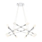 Eurofase Lighting Manning 32" Dimmable Integrated LED Metal Chrome Sputnik Chandelier