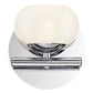 Eurofase Lighting Marche 6" Chrome Wall Sconce With Frosted Etched Glass Shade