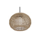 Eurofase Lighting Markis 23" 1-Light Brown Rope Shade Matte Black Pet Weave Pendant Light