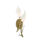 Eurofase Lighting Matera 21" 2-Light Integrated LED White Glass Shade Antique Gold Wall Sconce