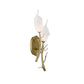 Eurofase Lighting Matera 21" 2-Light Integrated LED White Glass Shade Antique Gold Wall Sconce