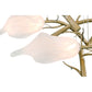 Eurofase Lighting Matera 36" 25-Light Integrated LED White Glass Shade Antique Gold Chandelier