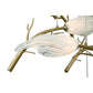 Eurofase Lighting Matera 36" 25-Light Integrated LED White Glass Shade Antique Gold Chandelier