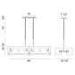 Eurofase Lighting Metallo 48" 12-Light Dimmable Incandescent Bare Bulb Bronze Linear Chandelier