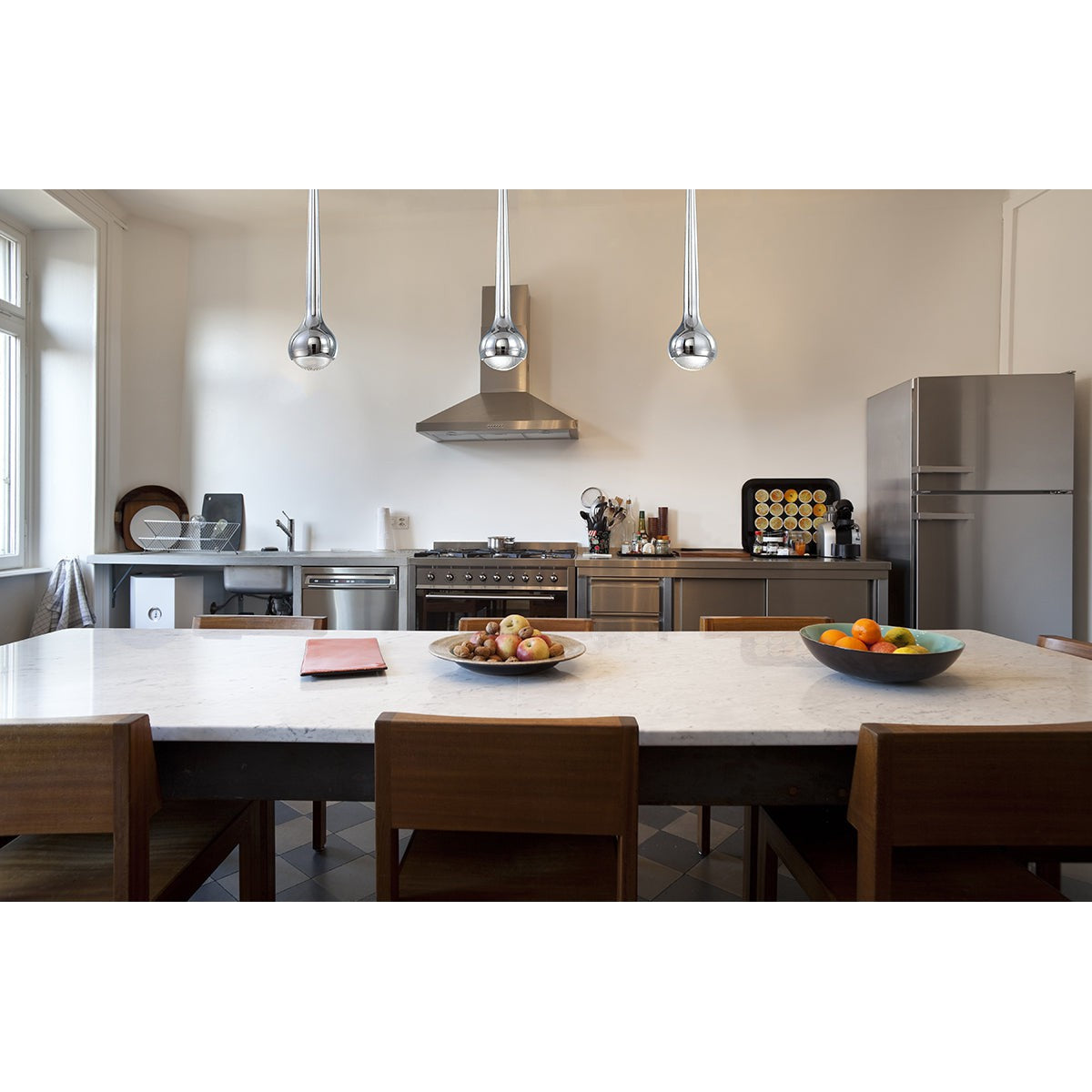 Eurofase Lighting Micro 4" Dimmable Integrated LED Chrome Pendant Light