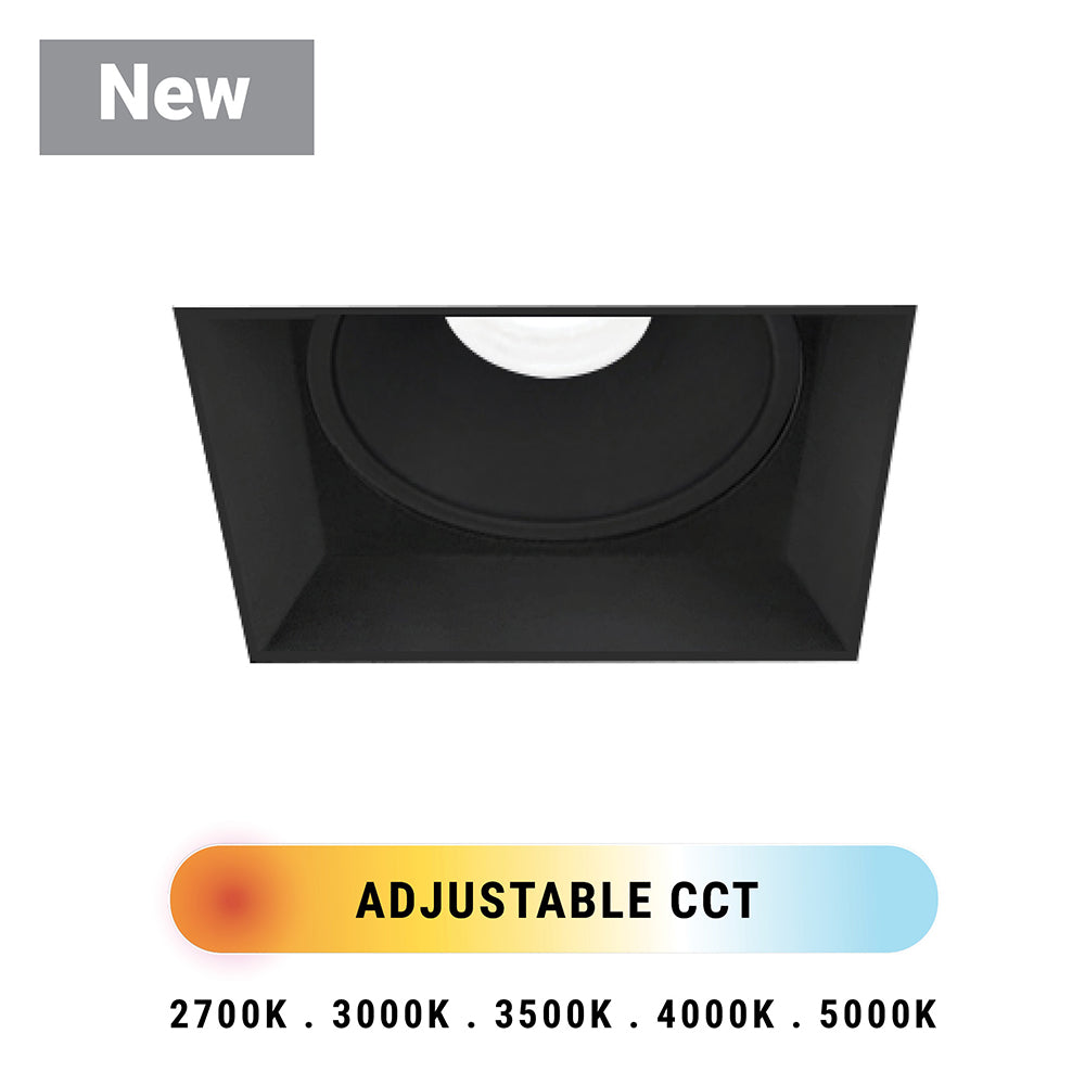 Eurofase Lighting Midway 2" Black Trimless Square Integrated LED Fixed Aluminum Recessed Light