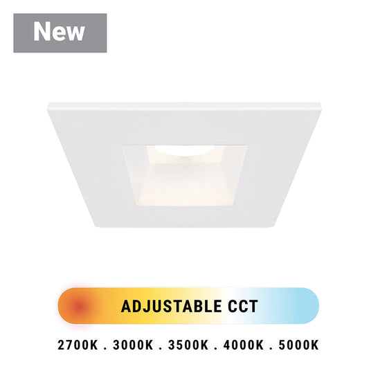 Eurofase Lighting Midway 2" White High Output Square Integrated LED Fixed Aluminum Recessed Light