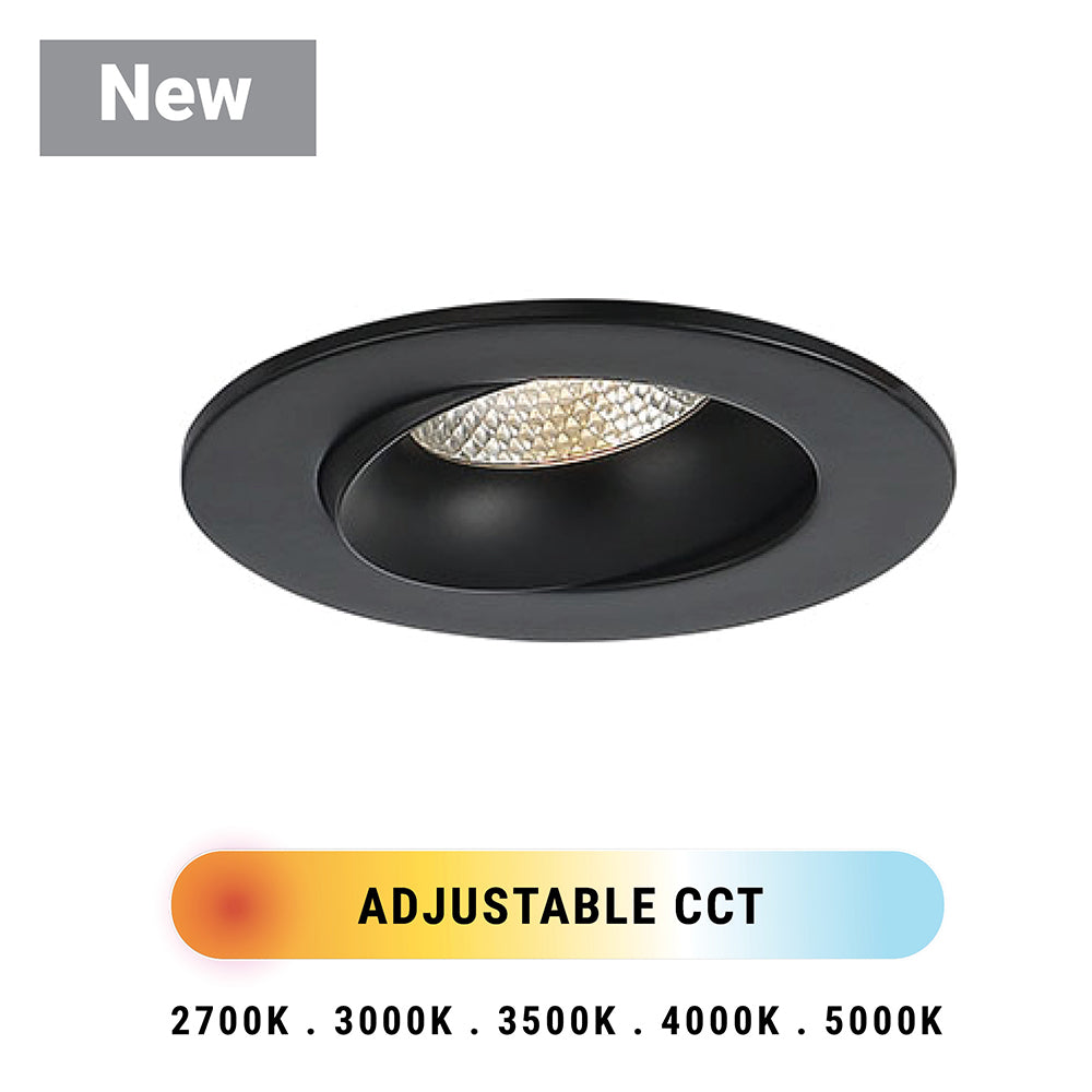 Eurofase Lighting Midway 4" Black Regressed Gimbal Round Integrated LED Aluminum Recessed Light