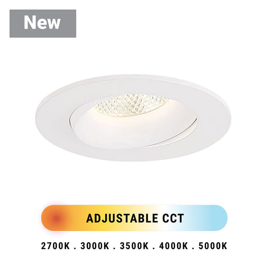 Eurofase Lighting Midway 4" White Regressed Gimbal Round Integrated LED Aluminum Recessed Light