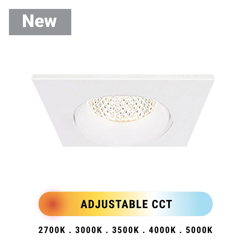 Eurofase Lighting Midway 4" White Regressed Gimbal Square Integrated LED Aluminum Recessed Light